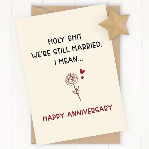Anniversary Funny Adult Card - 5" x 7" - Picture 2 of 5
